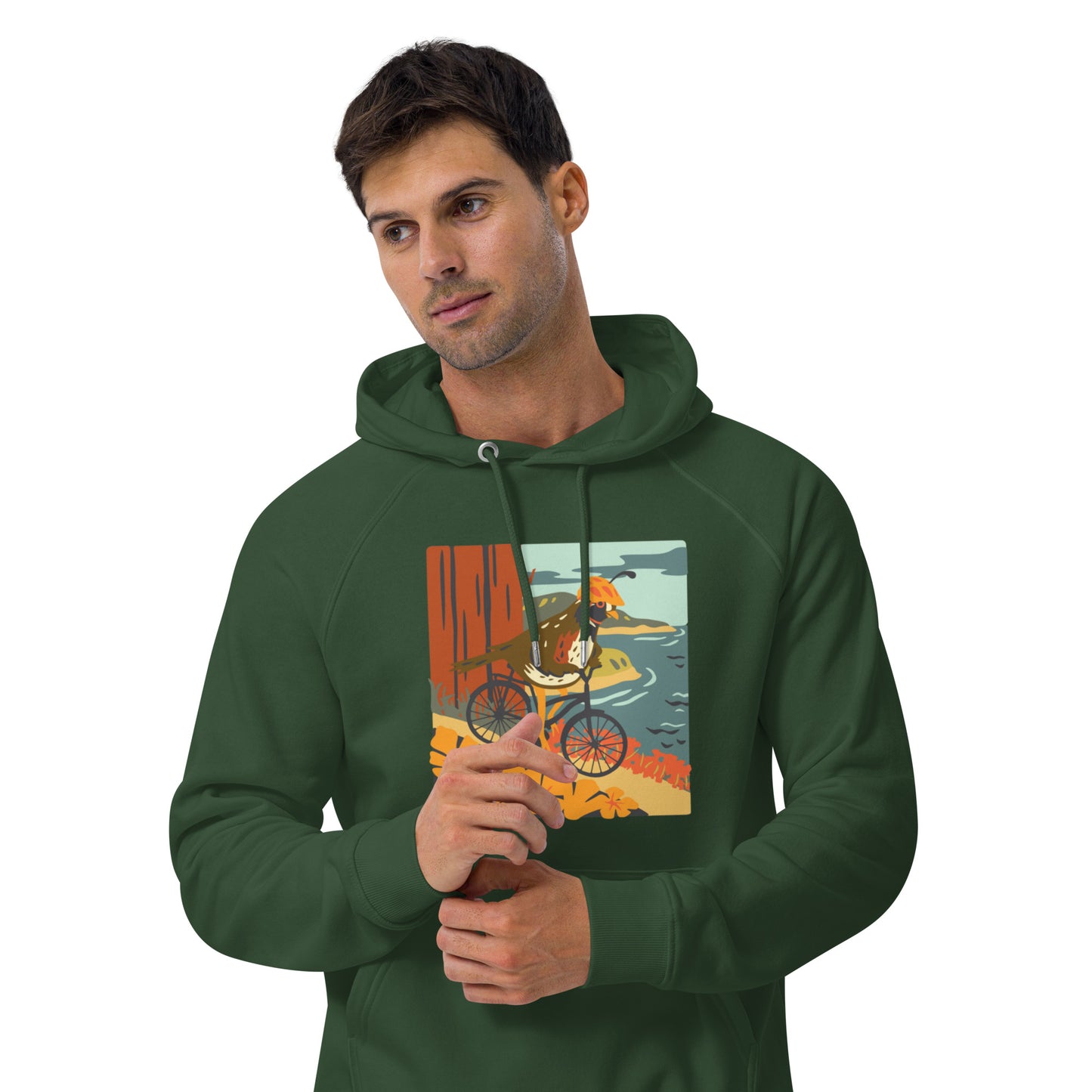 Quail Art - Unisex eco raglan hoodie