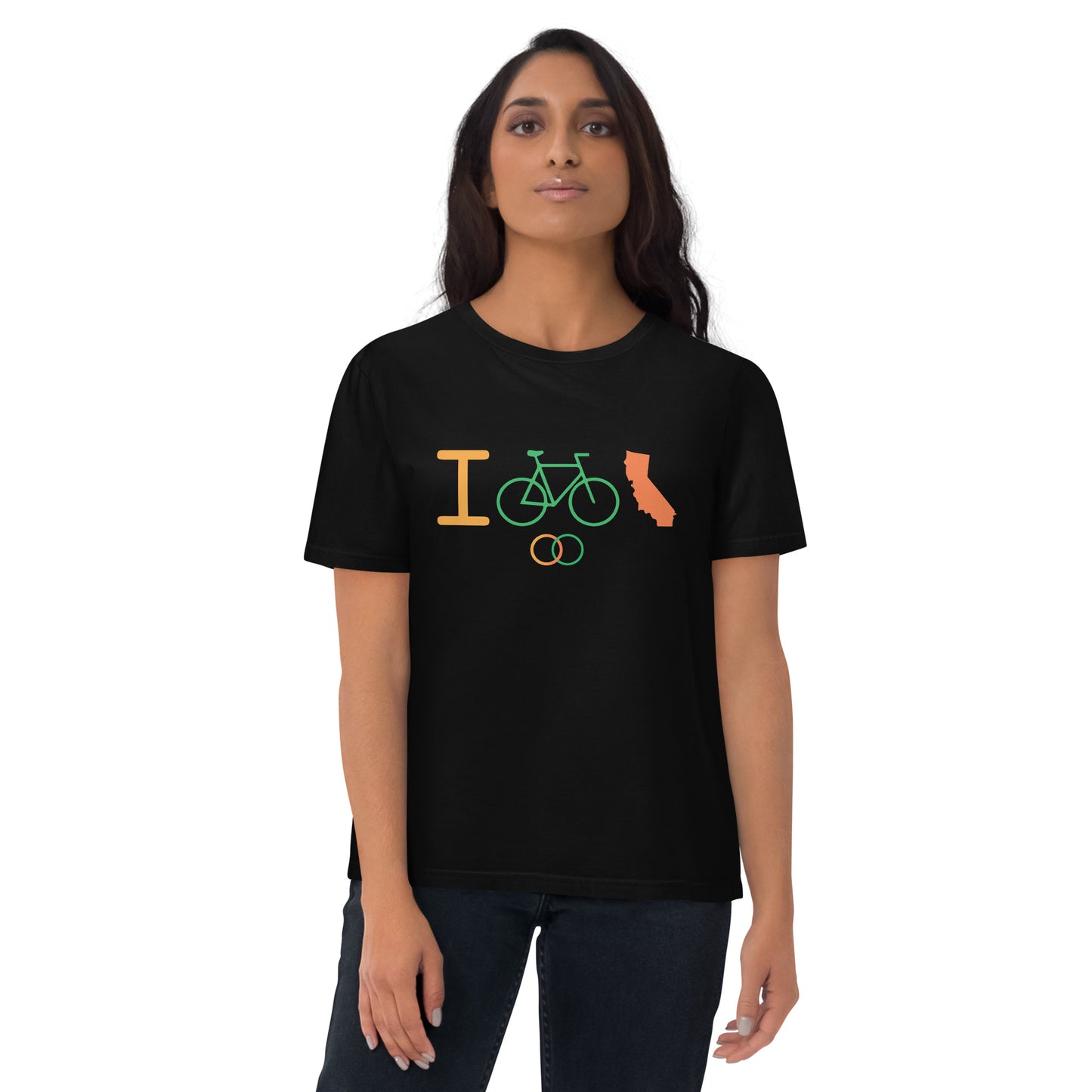 I Bike CA - Unisex organic cotton t-shirt