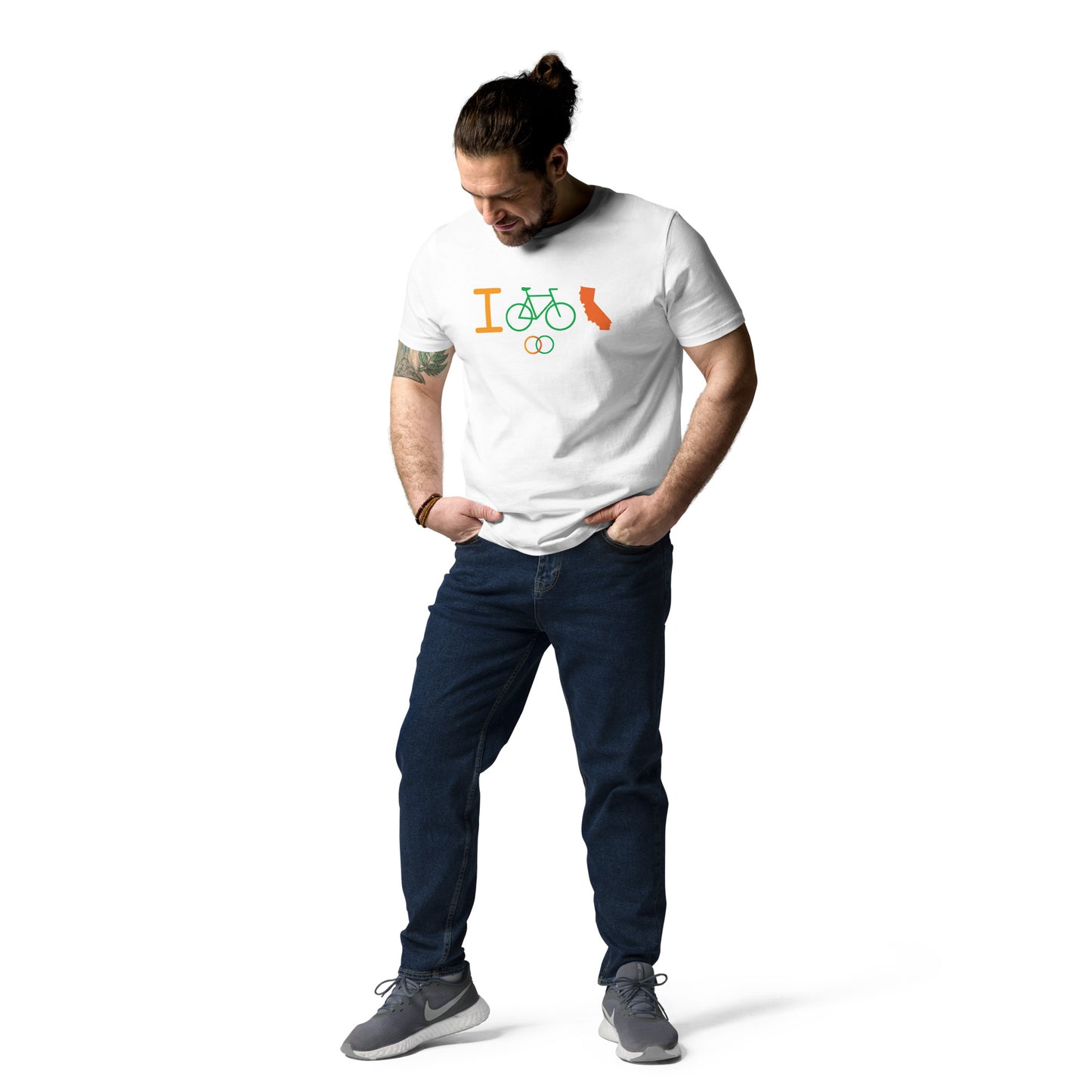 I Bike CA - Unisex organic cotton t-shirt