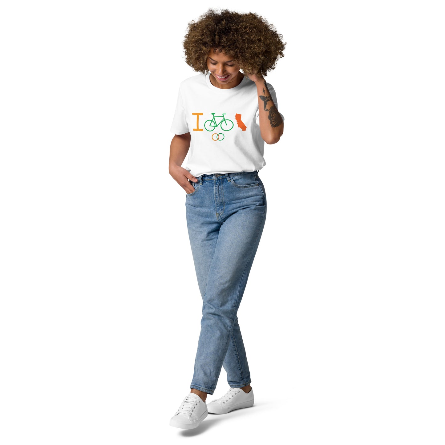 I Bike CA - Unisex organic cotton t-shirt