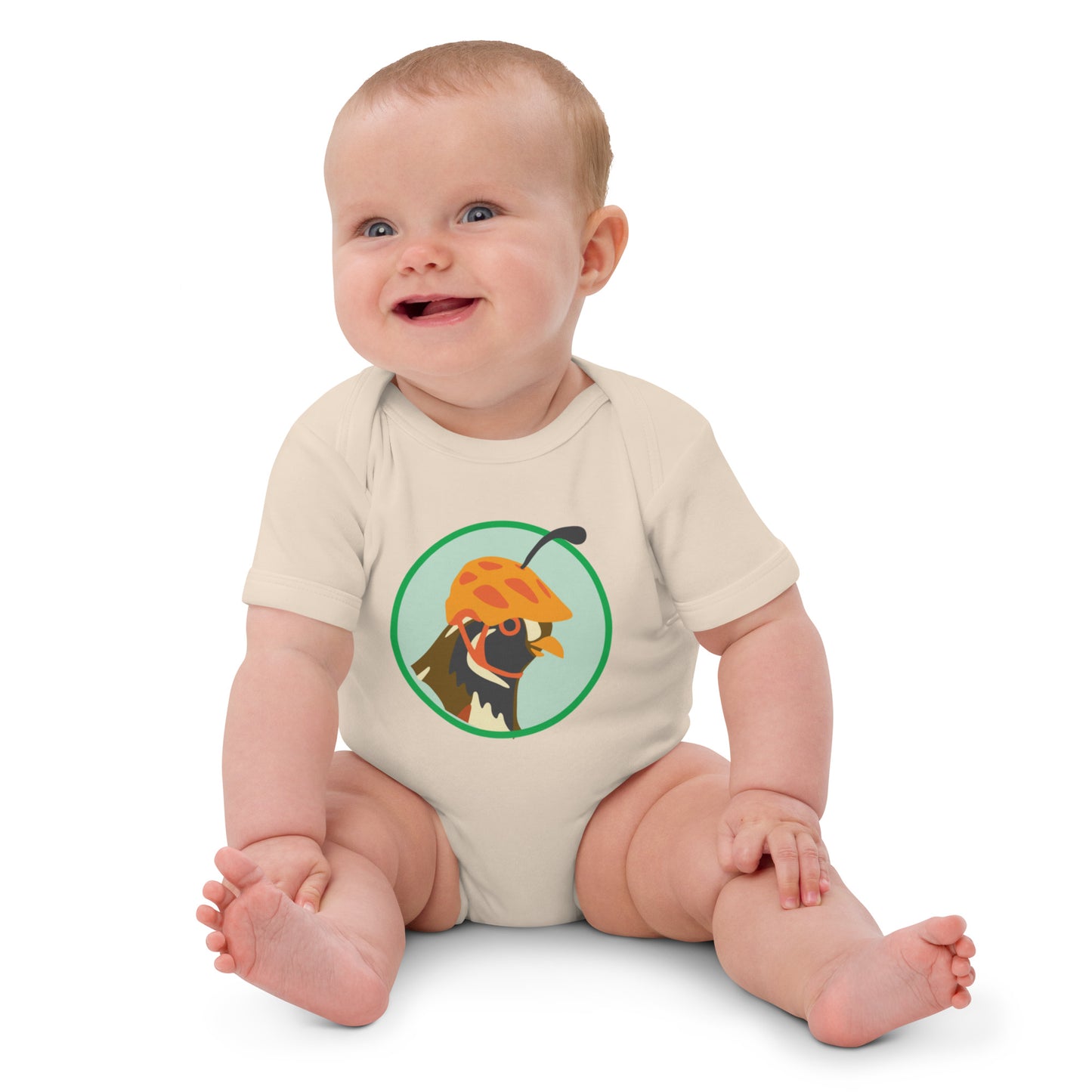 Quail Organic cotton baby bodysuit