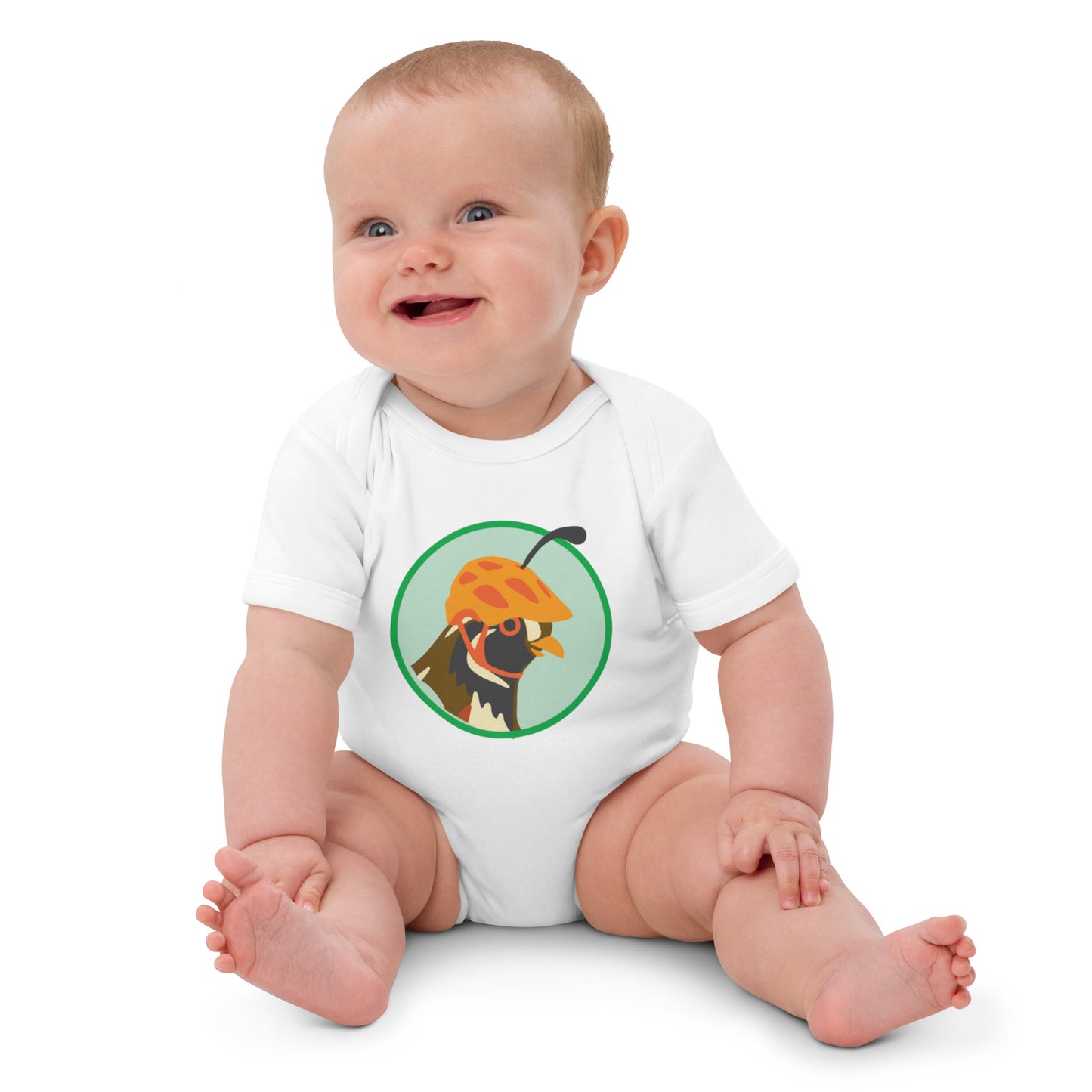 Quail Organic cotton baby bodysuit