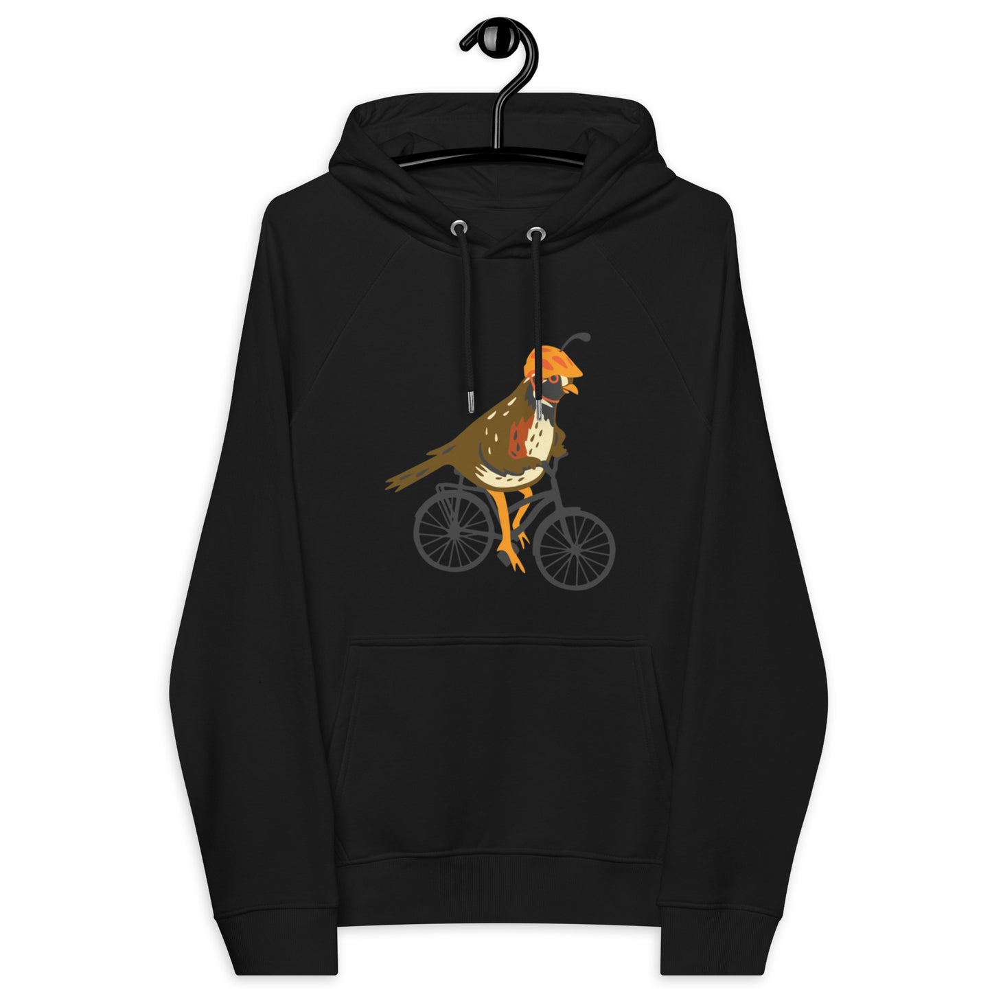 Quail Bike - Unisex eco raglan hoodie