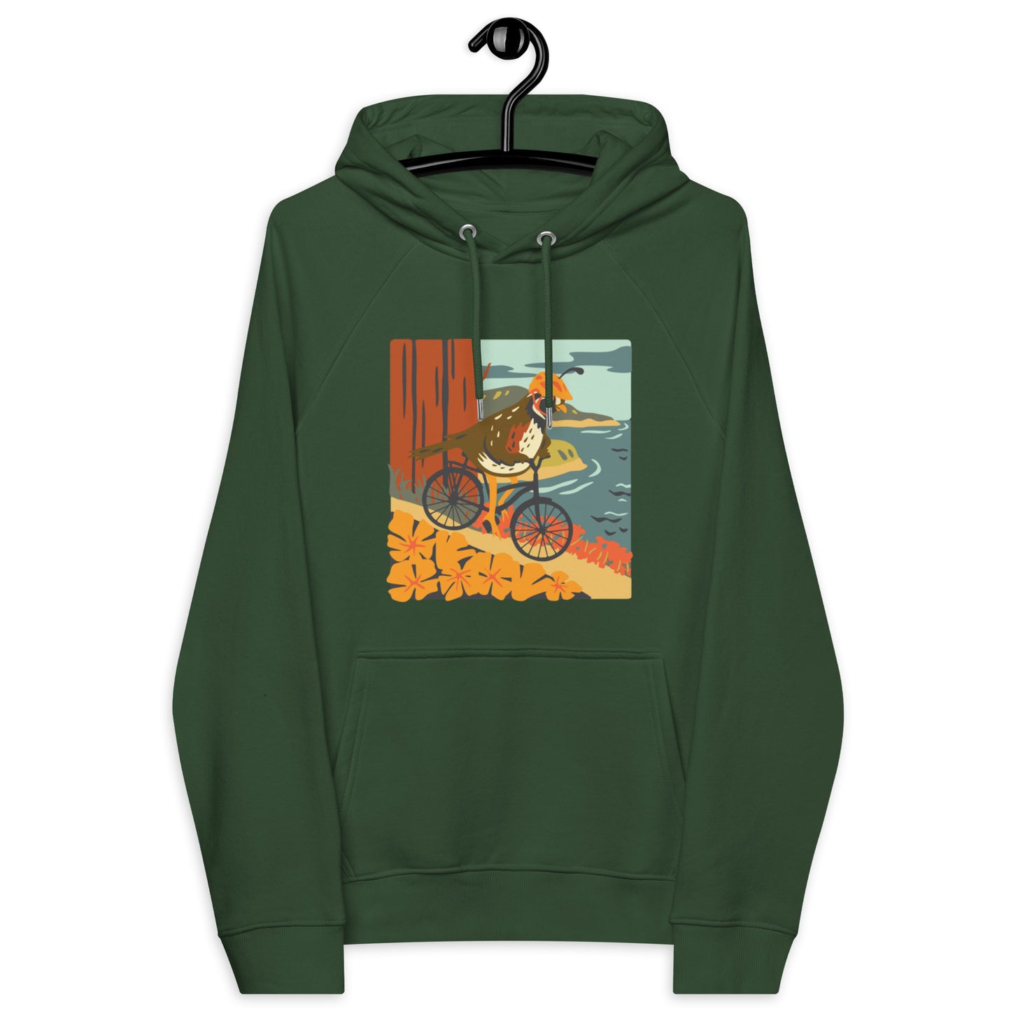 Quail Art - Unisex eco raglan hoodie