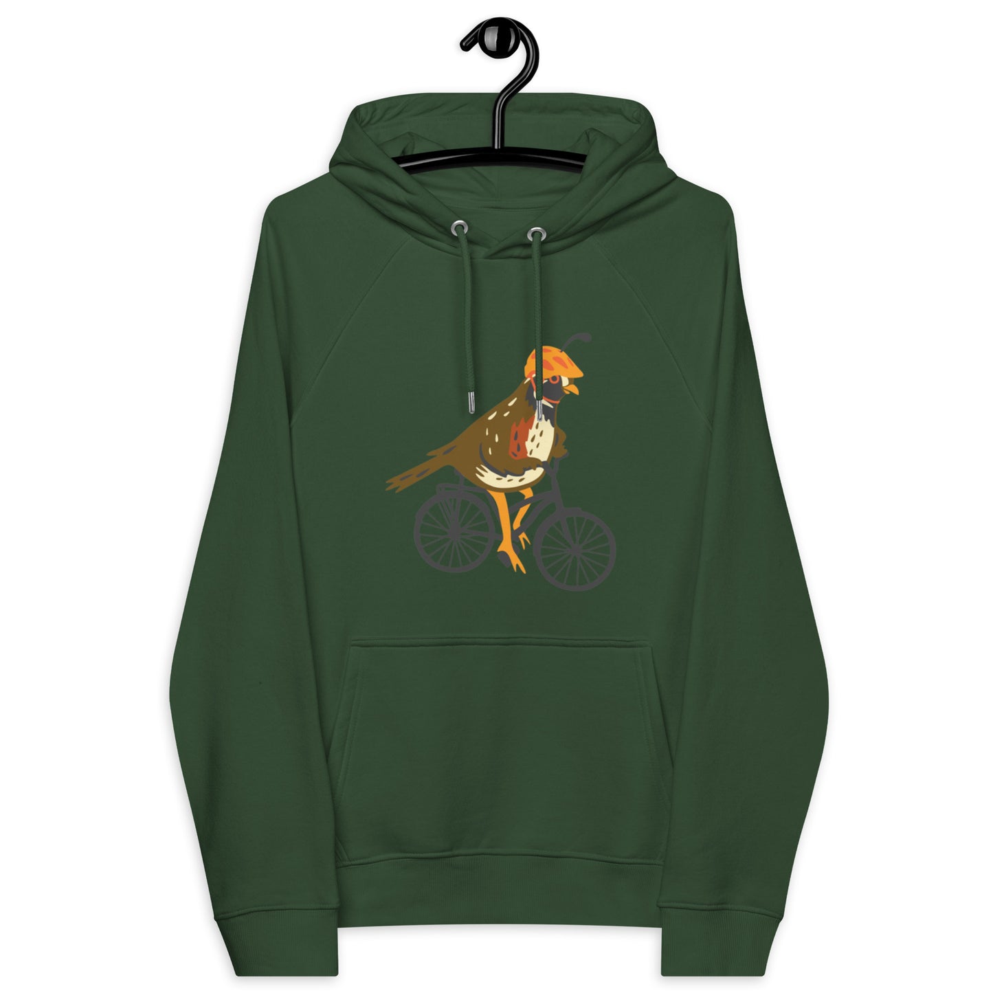 Quail Bike - Unisex eco raglan hoodie