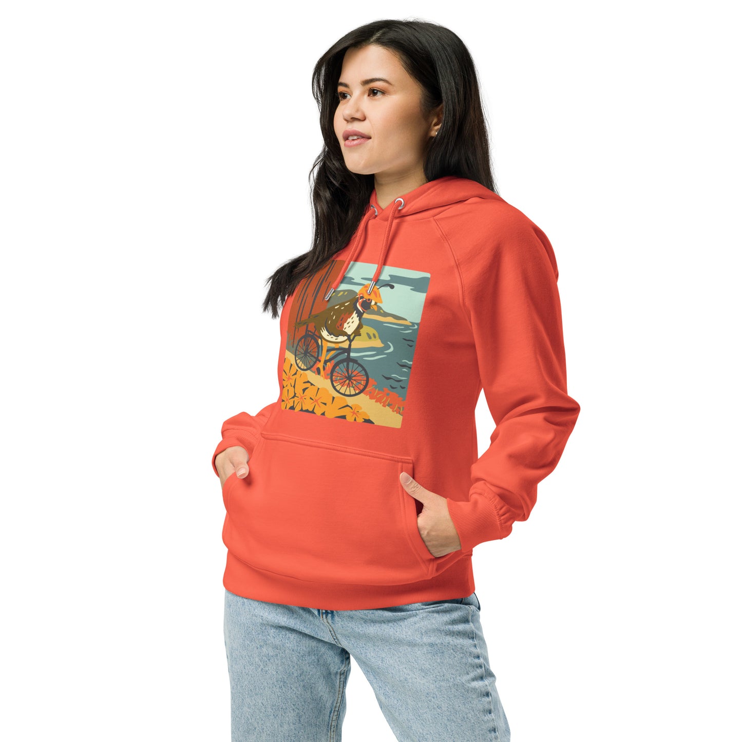 Quail Art - Unisex eco raglan hoodie