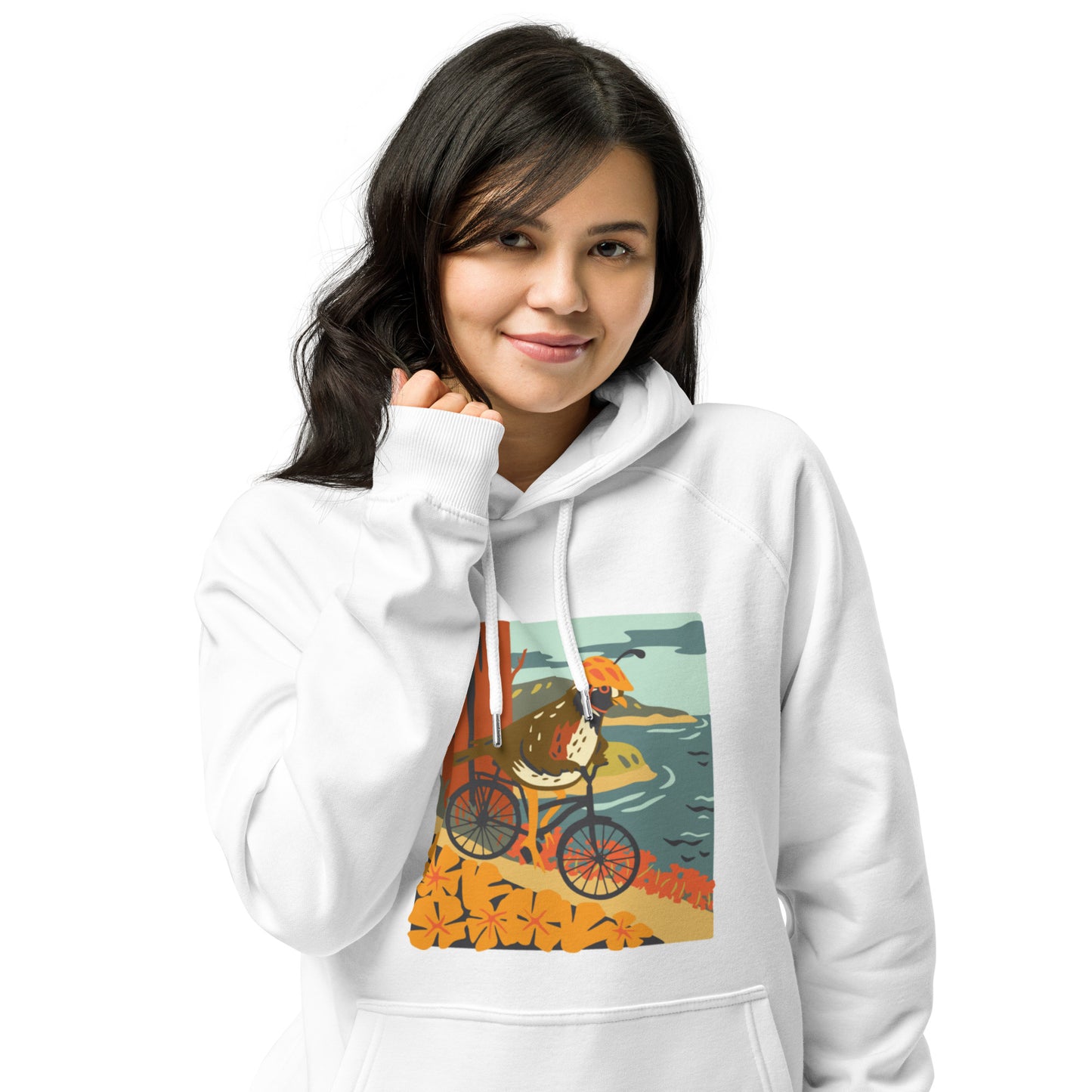 Quail Art - Unisex eco raglan hoodie