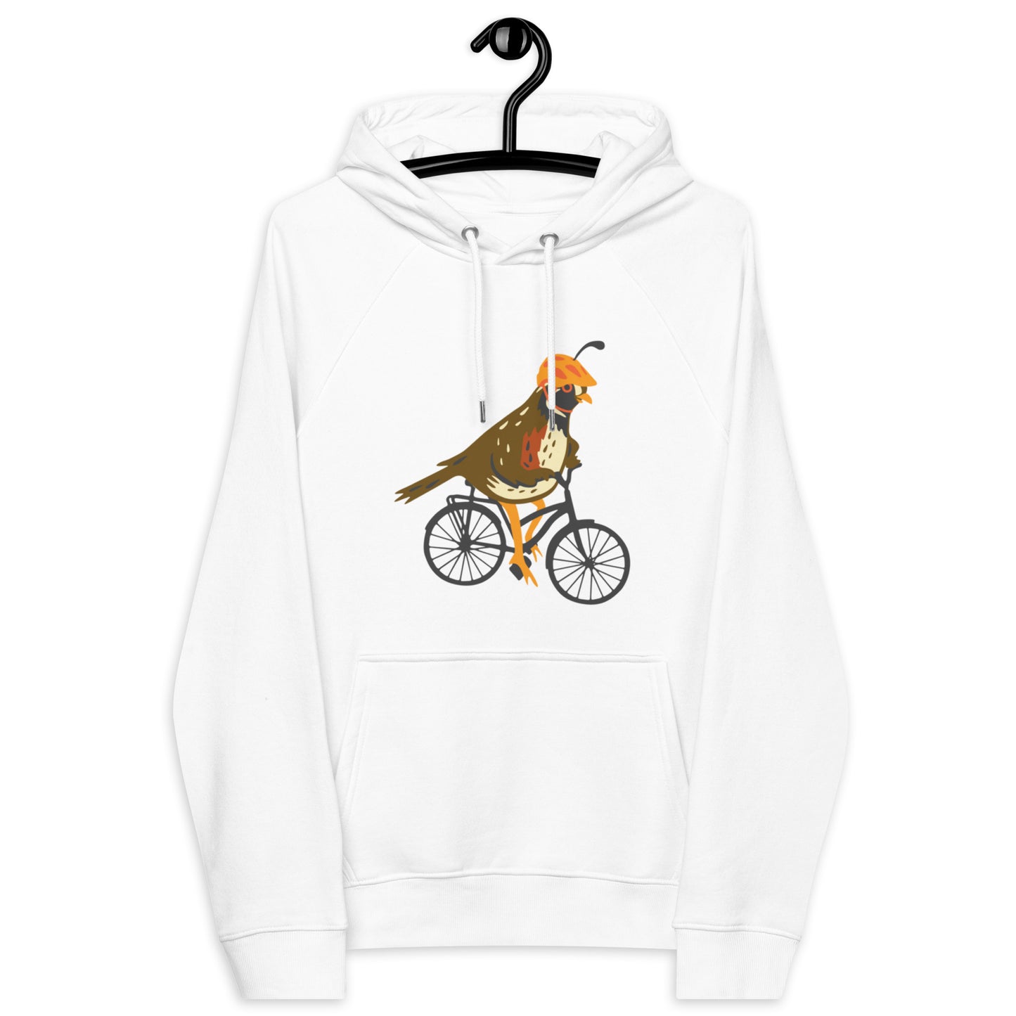 Quail Bike - Unisex eco raglan hoodie