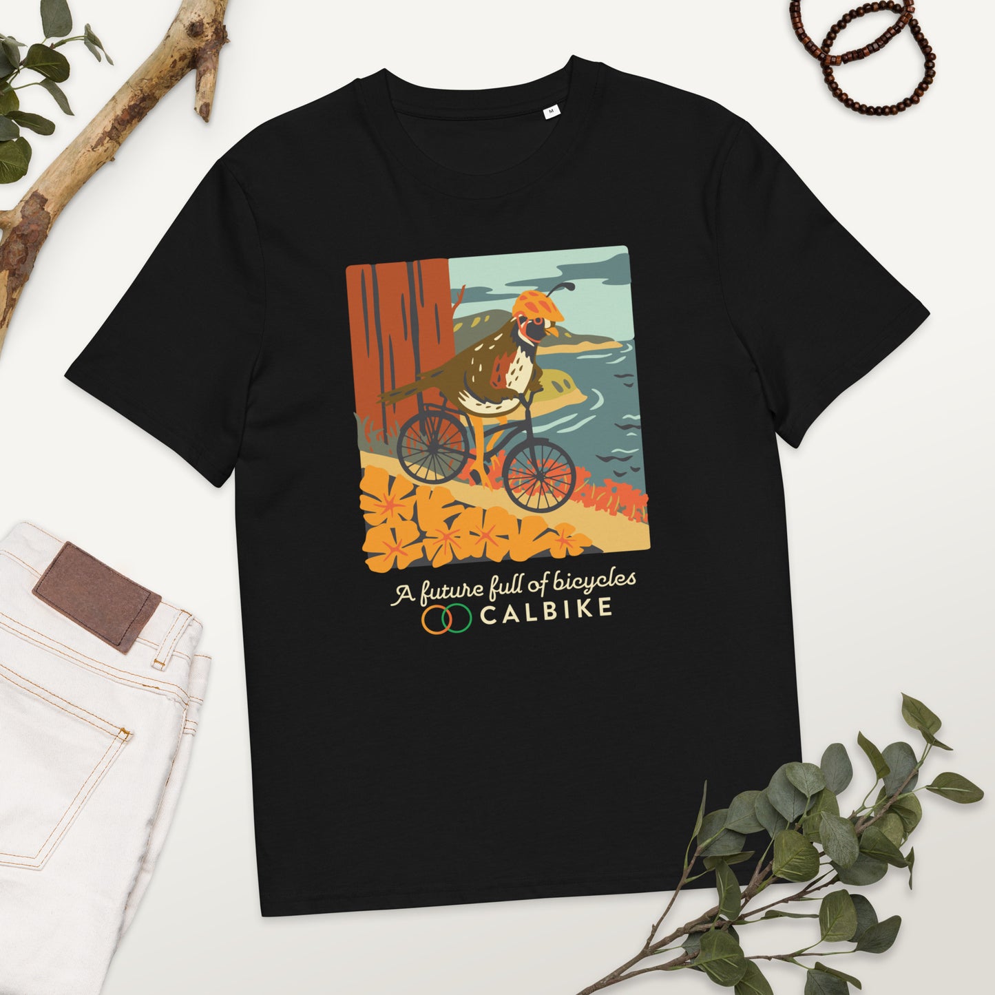 A future full of bicycles - Unisex organic cotton t-shirt