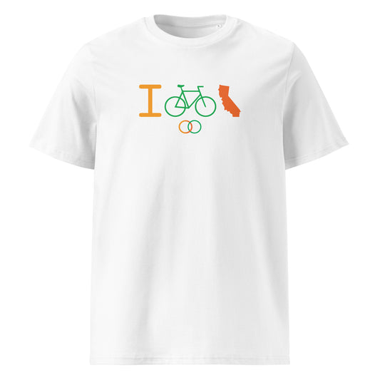 I Bike CA - Unisex organic cotton t-shirt